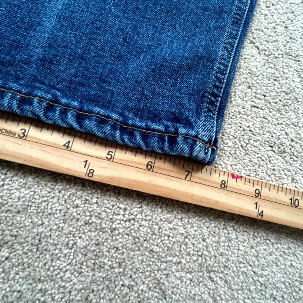 Old Navy Extra High Rise Sky-Hi Straight Jeans Women 16 Petite Blue Denim Cotton - Picture 3 of 8